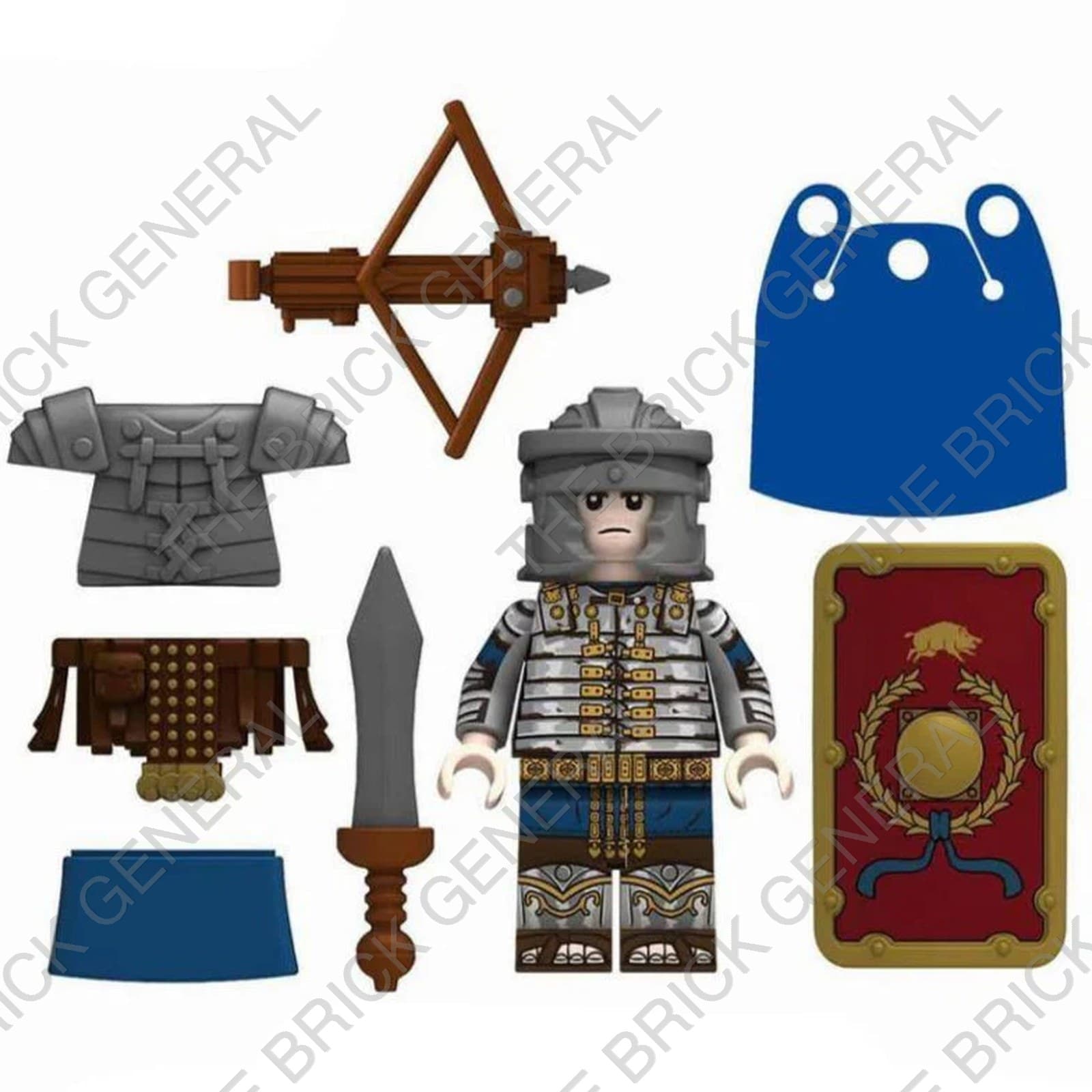 Custom Roman Crossbowman building brick minifigure thumbnail 2