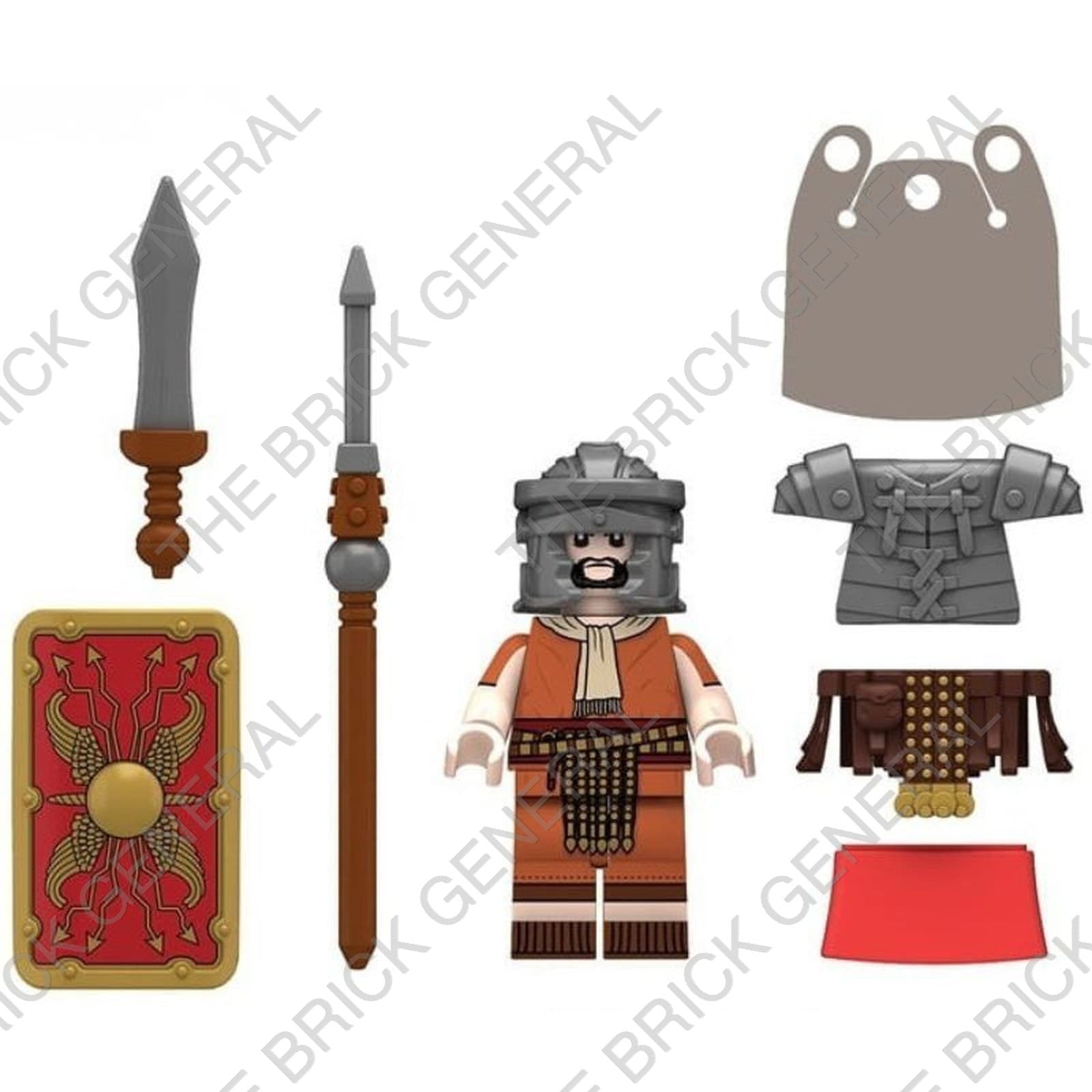 Custom Roman Legionary building brick minifigure thumbnail 3