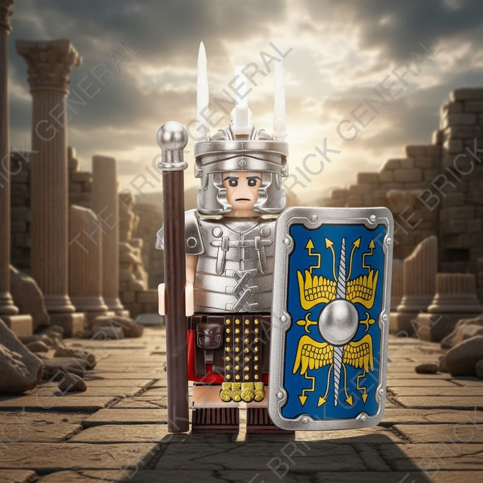 Custom Tesserarius Roman Soldier building brick minifigure