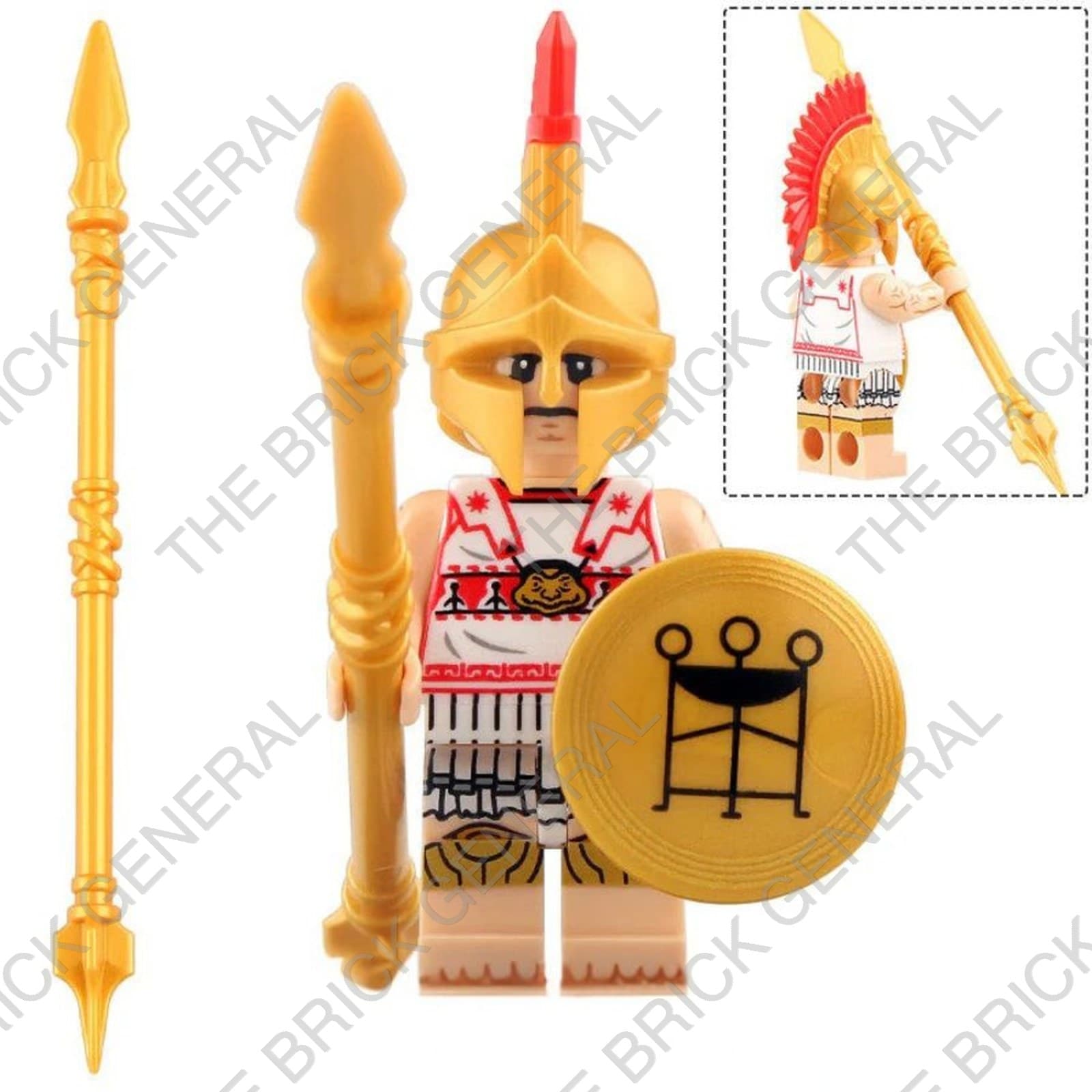 Greek Hoplite Soldier building brick minifigure thumbnail 3
